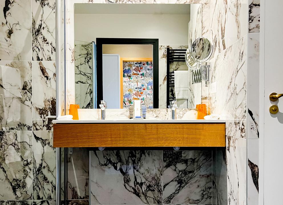 Chambre Elegance vue lac Salle de Bain